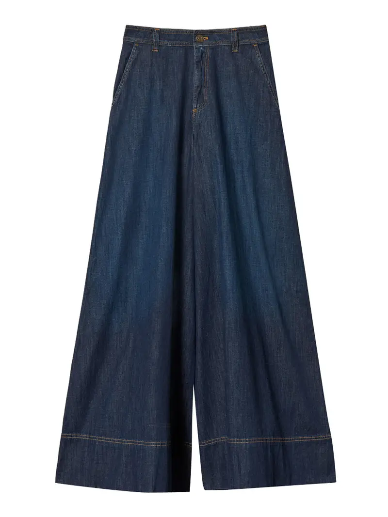 jeans wide twin set da donna - denim