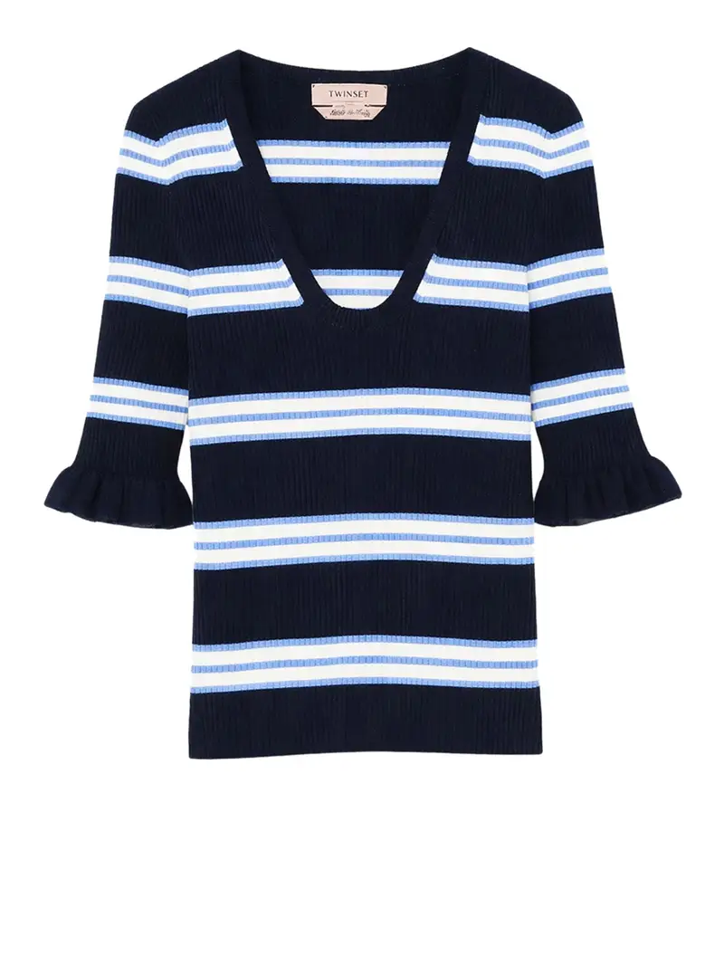 maglia twin set da donna - blu