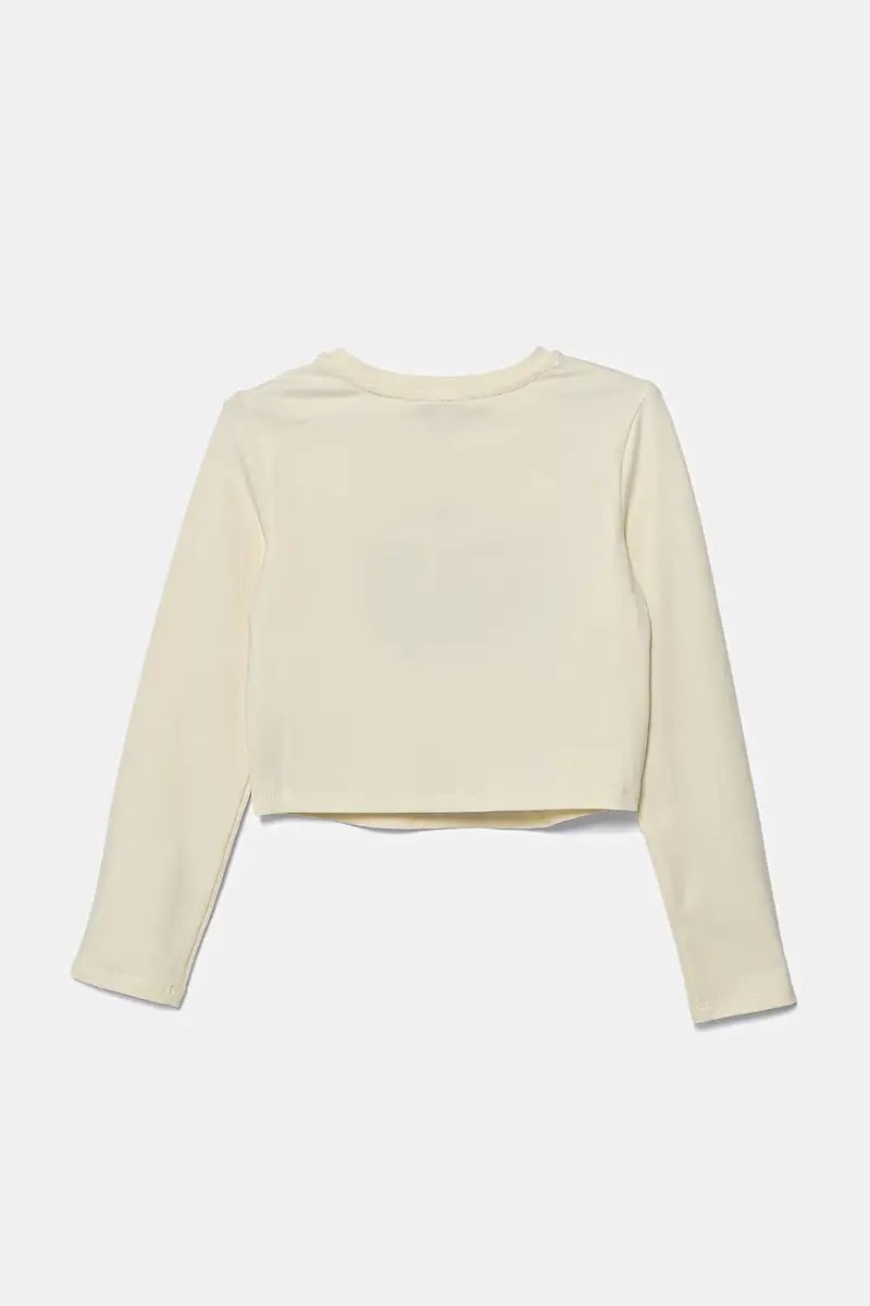 maglietta a maniche lunghe per bambini colore beige 252GJ232A miniatura 2