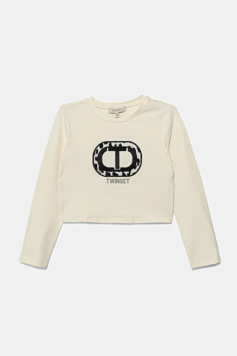 maglietta a maniche lunghe per bambini colore beige 252GJ232A