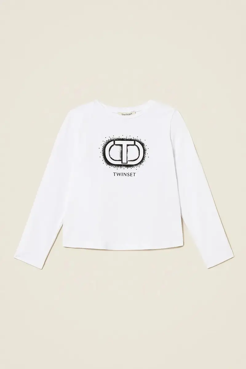 maglietta a maniche lunghe per bambini colore bianco 252GJ2320 miniatura 2