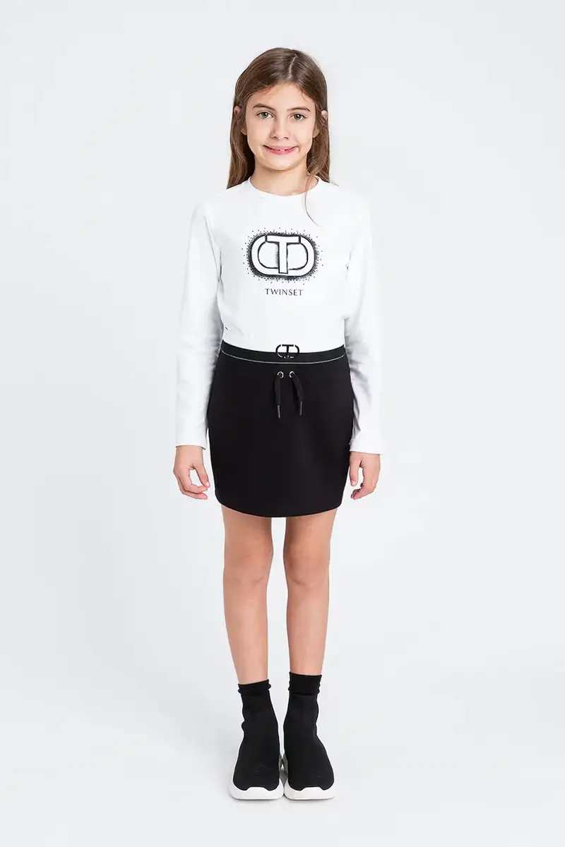 maglietta a maniche lunghe per bambini colore bianco 252GJ2320