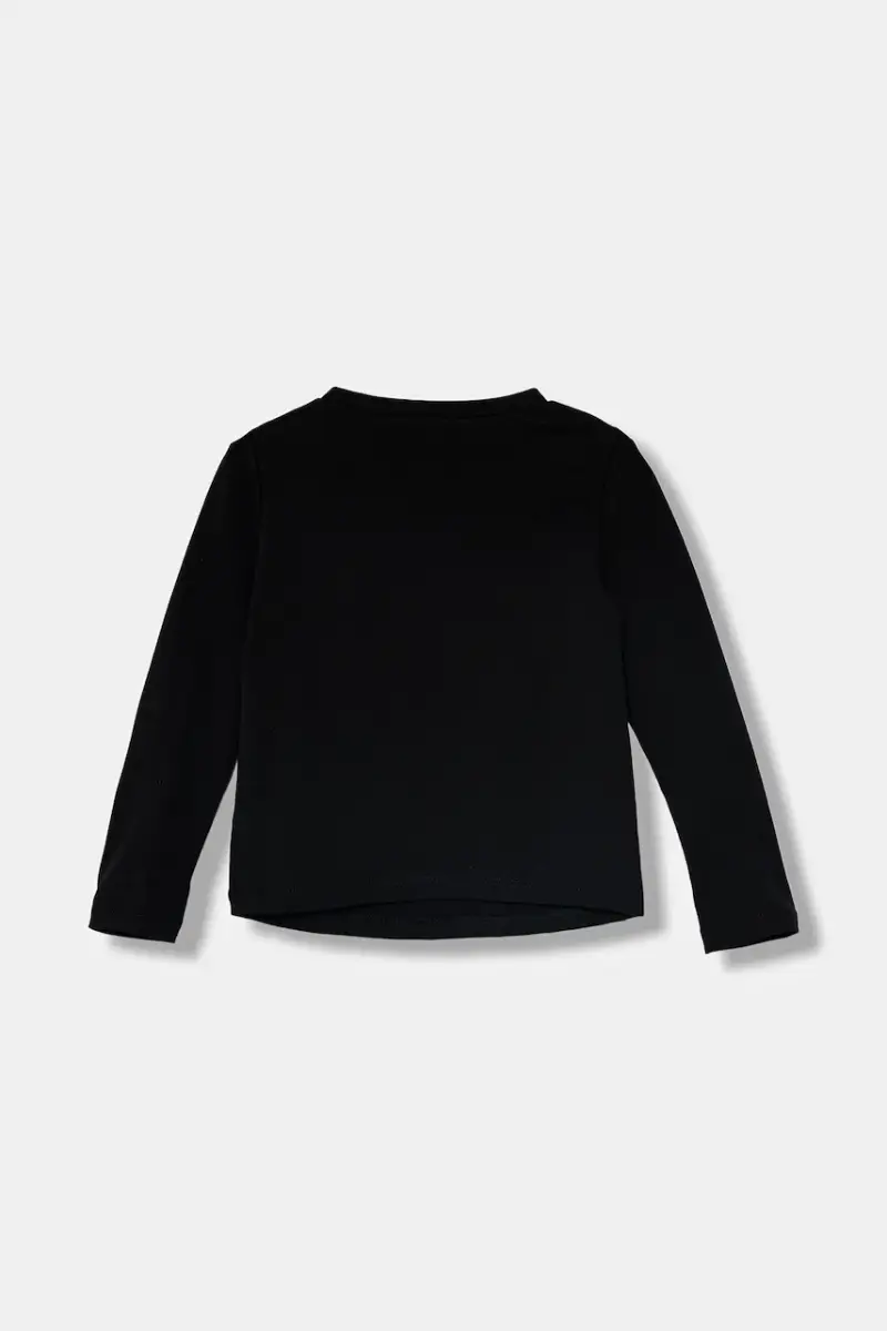 maglietta a maniche lunghe per bambini colore nero 252GB2070 miniatura 2