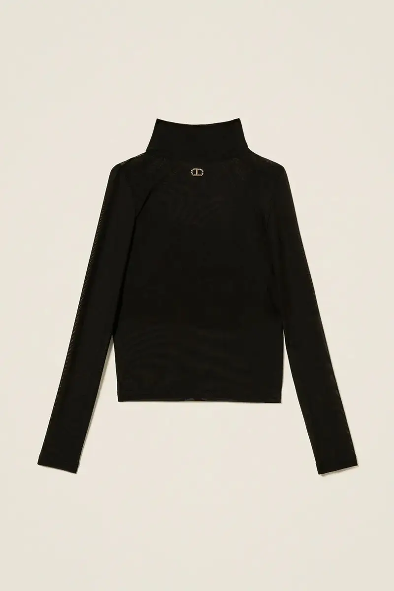 maglietta a maniche lunghe per bambini colore nero 252GJ2310 miniatura 2