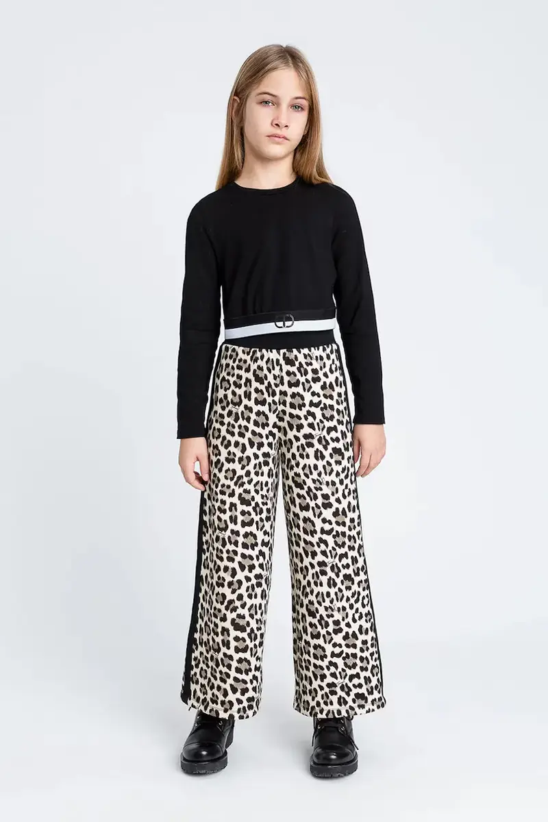 maglietta a maniche lunghe per bambini colore nero 252GJ2322