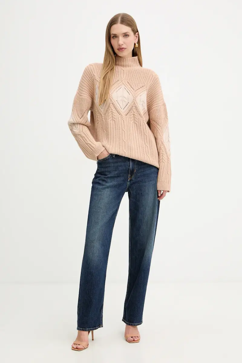 maglione con lana Arancione miniatura 2