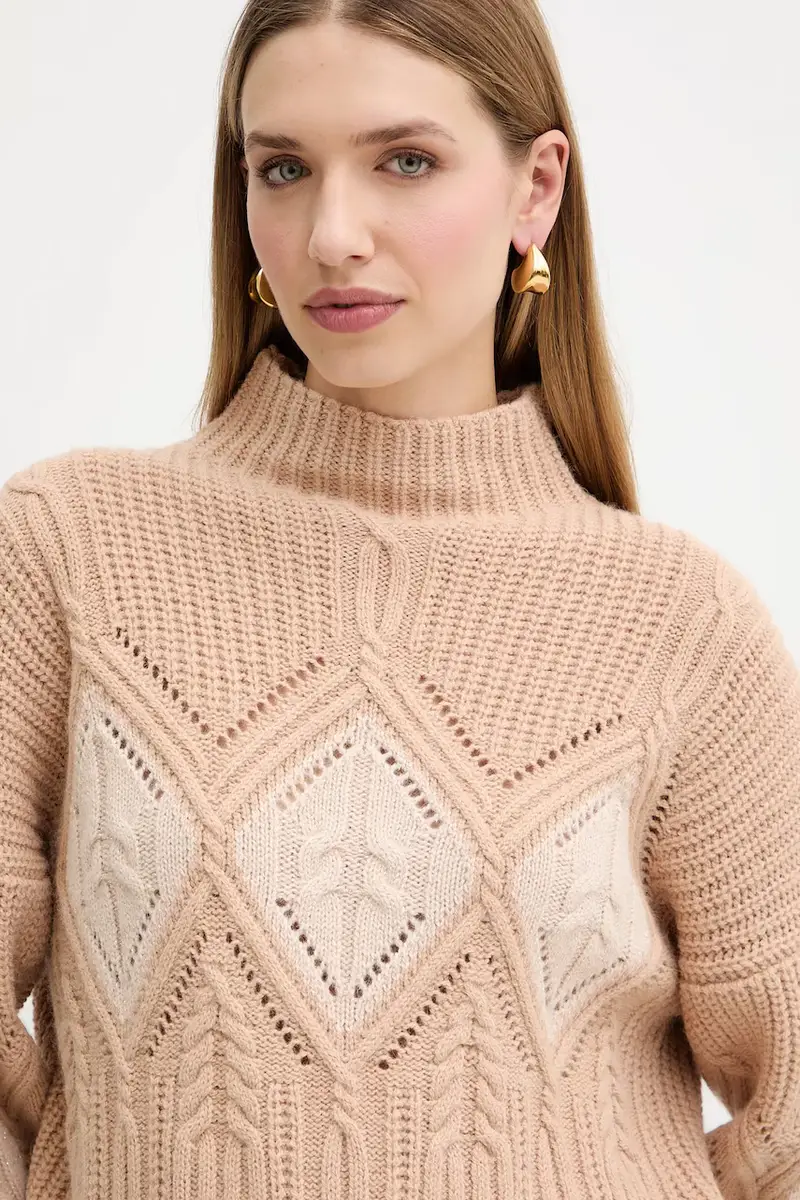 maglione con lana Arancione miniatura 4