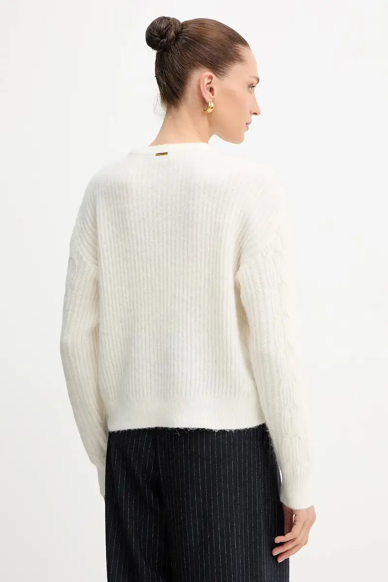 maglione con lana Beige miniatura 3