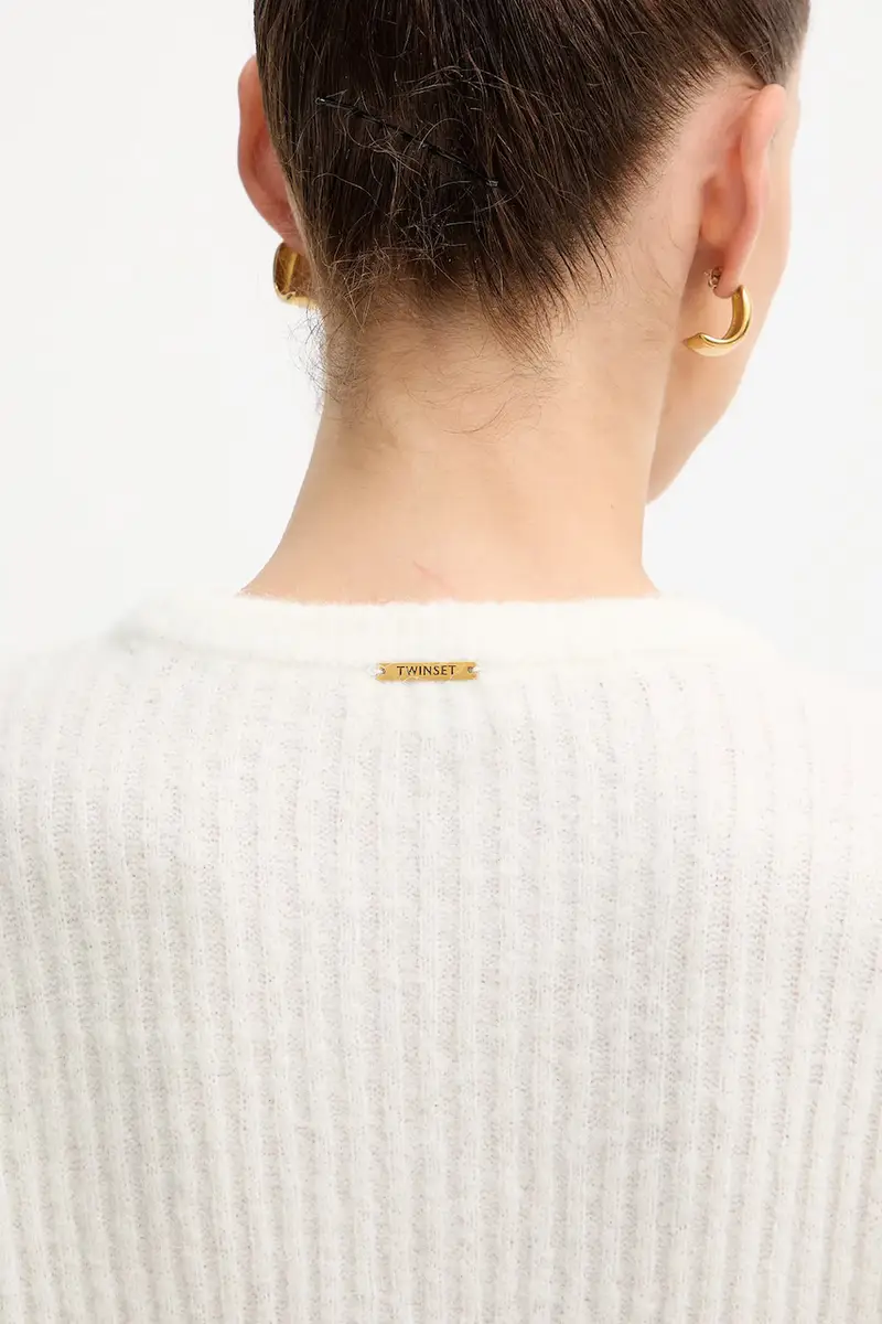 maglione con lana Beige miniatura 4