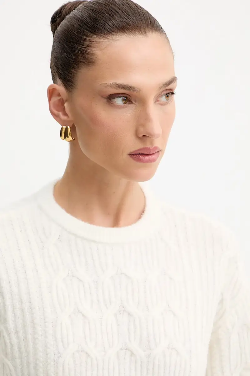 maglione con lana Beige miniatura 5