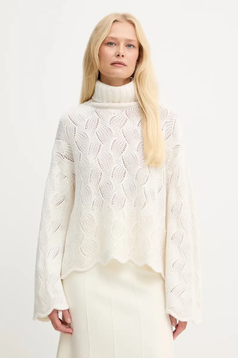 maglione con lana Beige