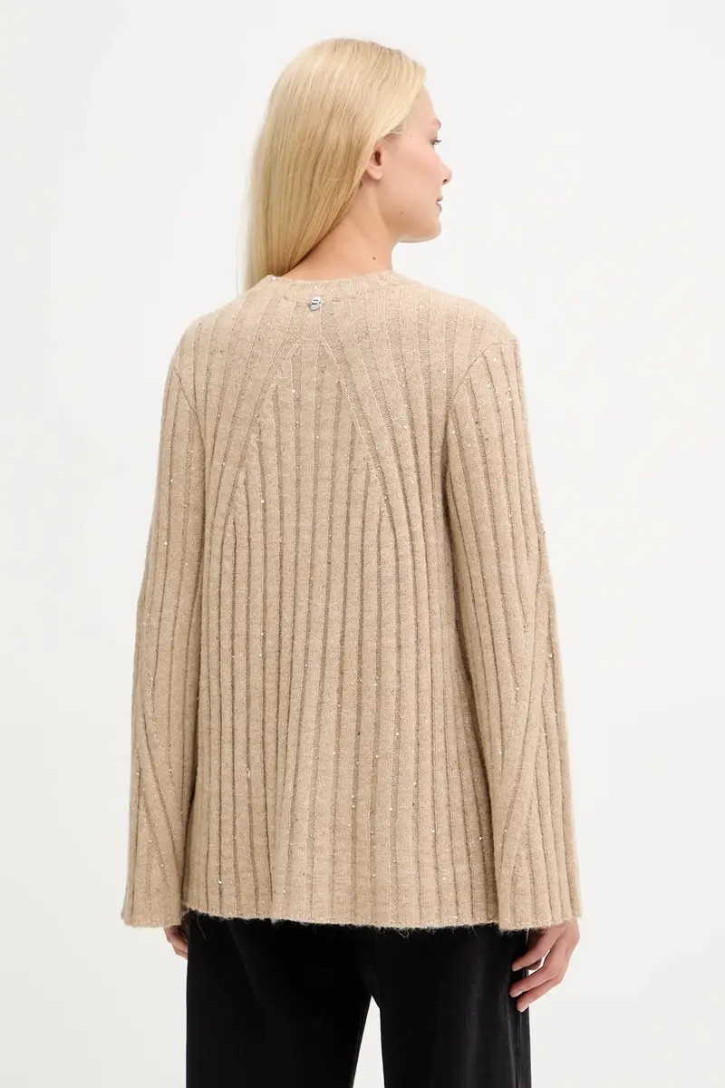 maglione con lana Beige miniatura 3