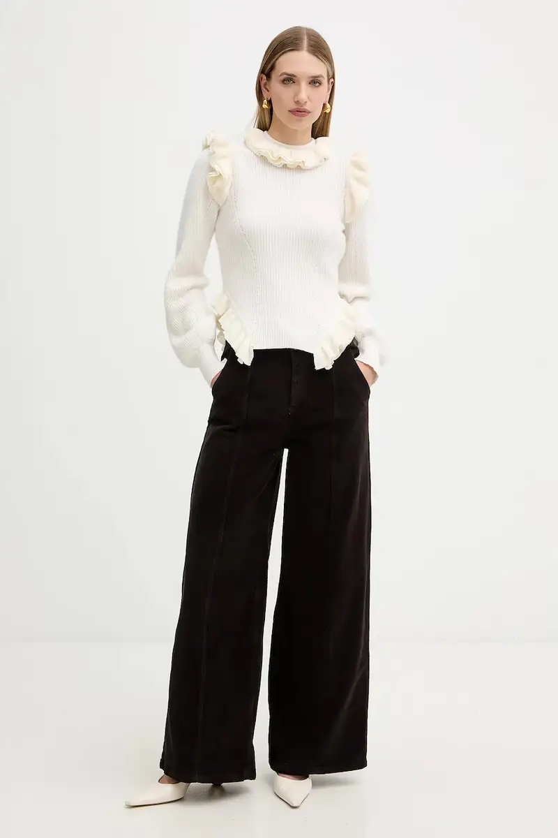 maglione con lana Beige miniatura 2