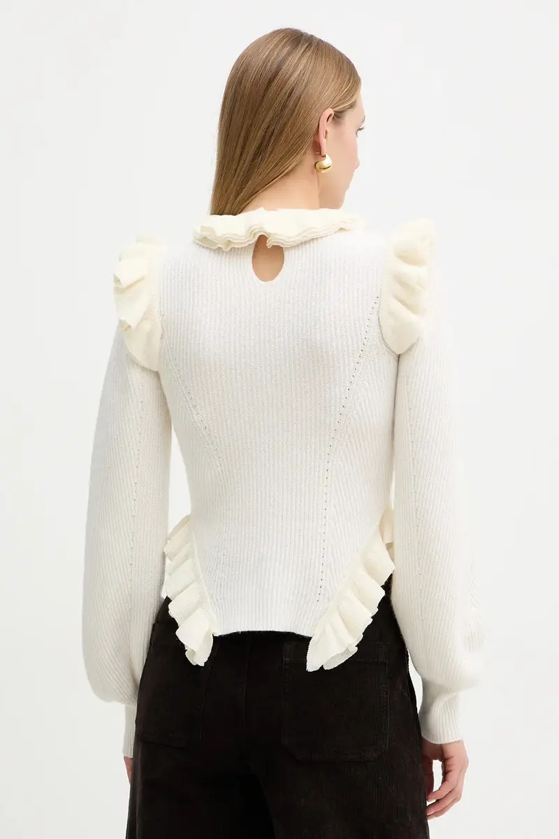 maglione con lana Beige miniatura 3