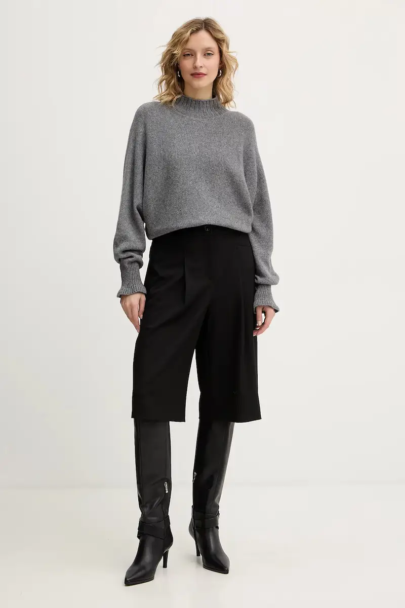 maglione con lana Grigio miniatura 2