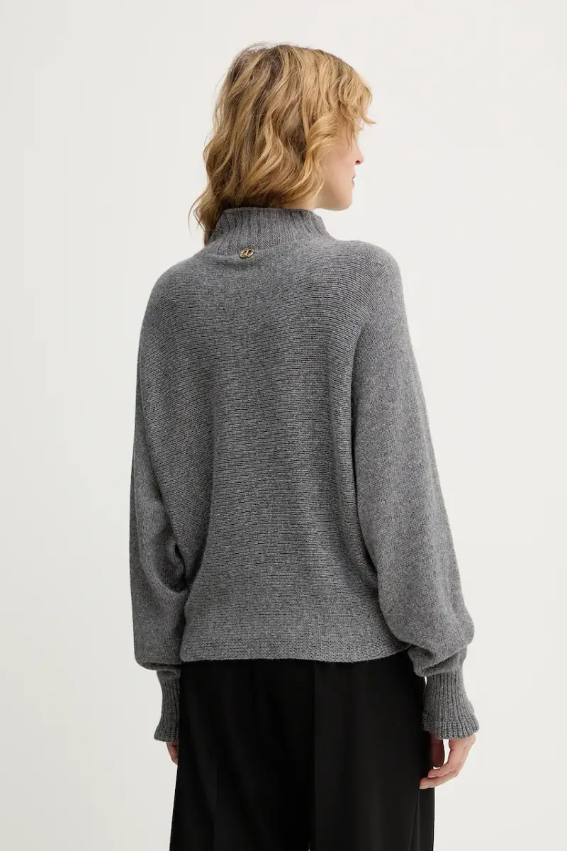 maglione con lana Grigio miniatura 3