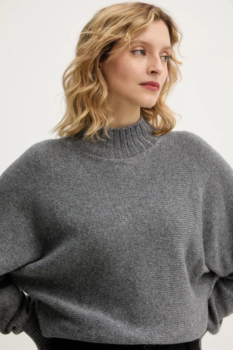 maglione con lana Grigio miniatura 4