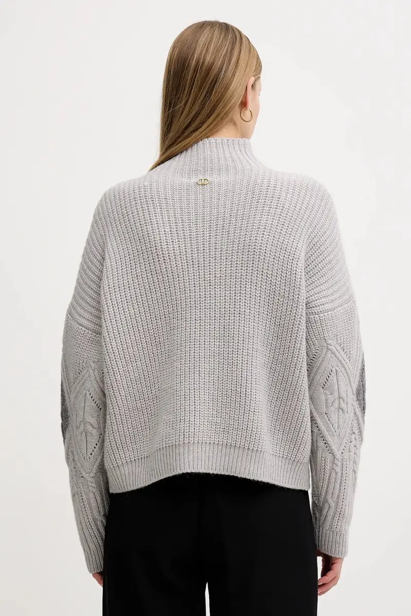 maglione con lana Grigio miniatura 3