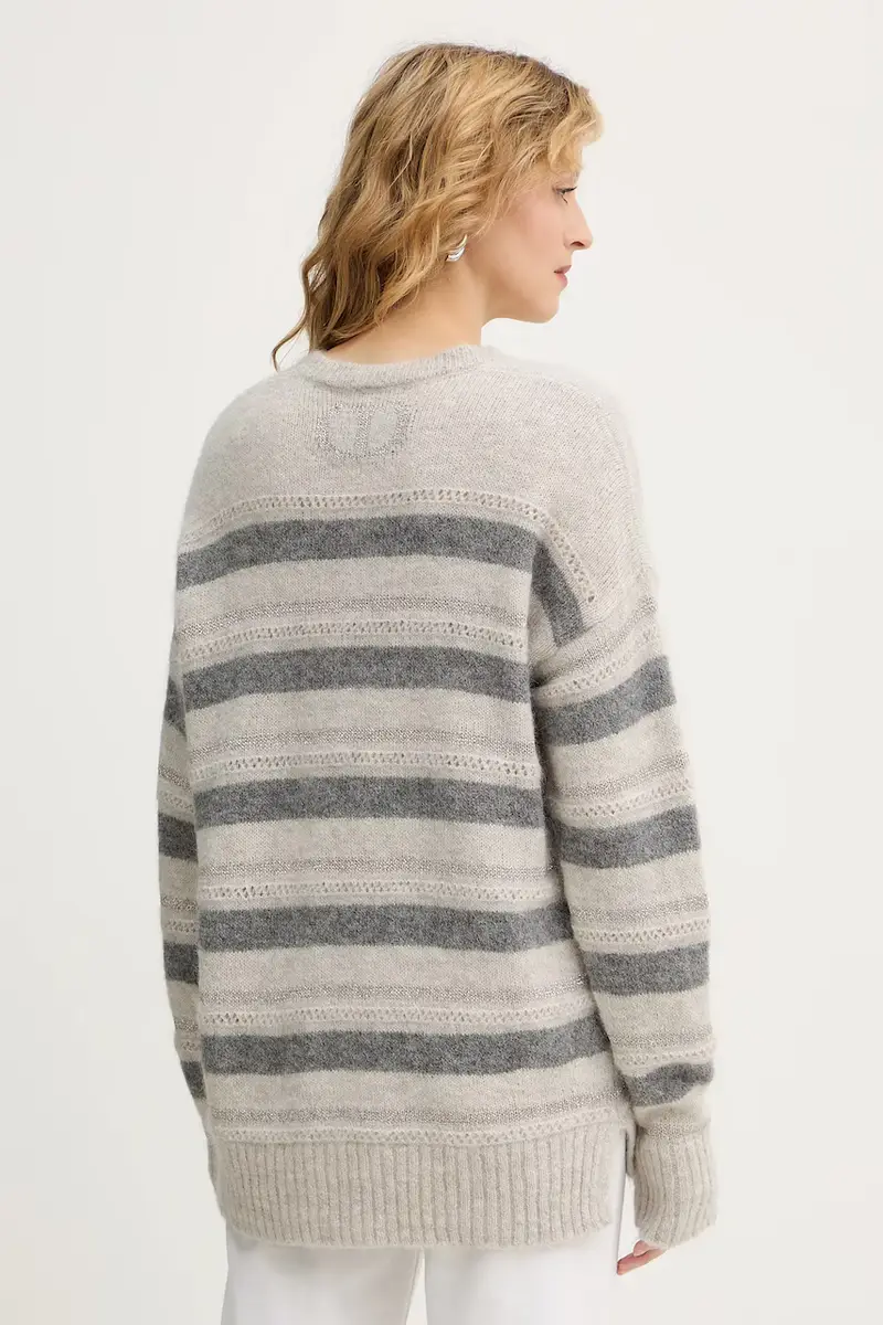 maglione con lana Grigio miniatura 3