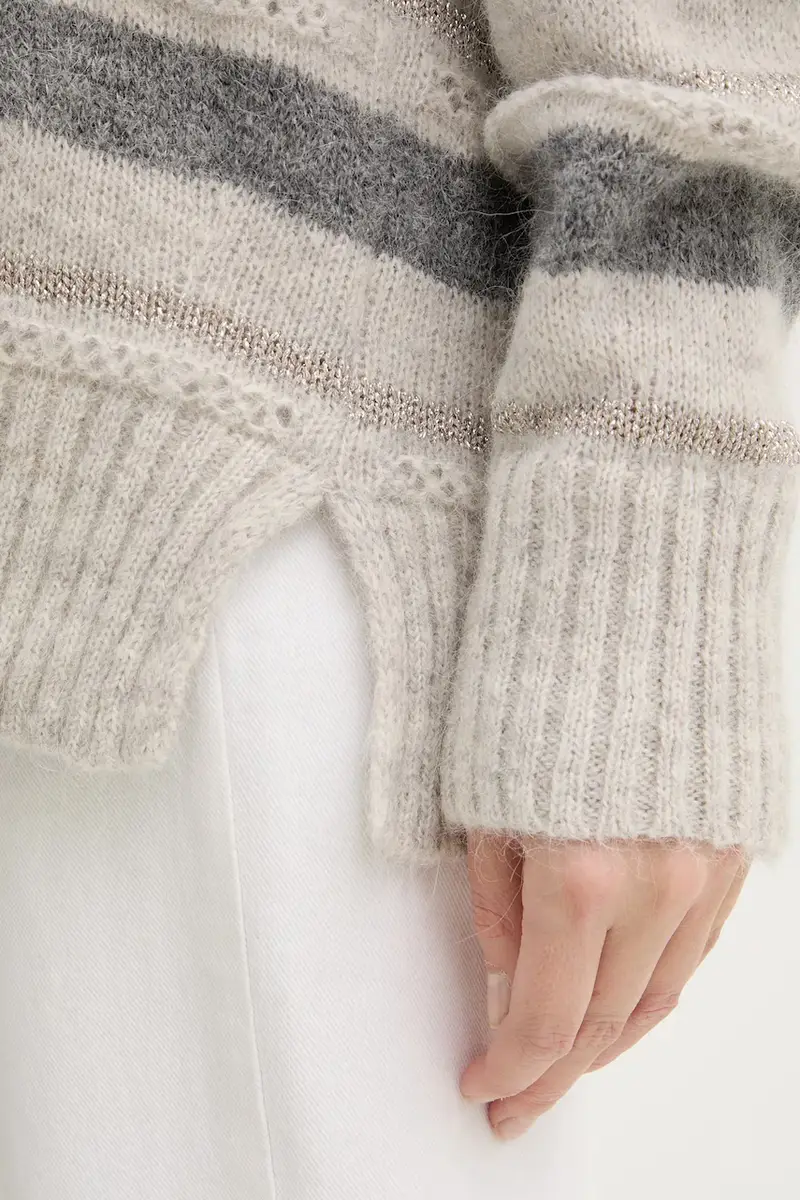 maglione con lana Grigio miniatura 5