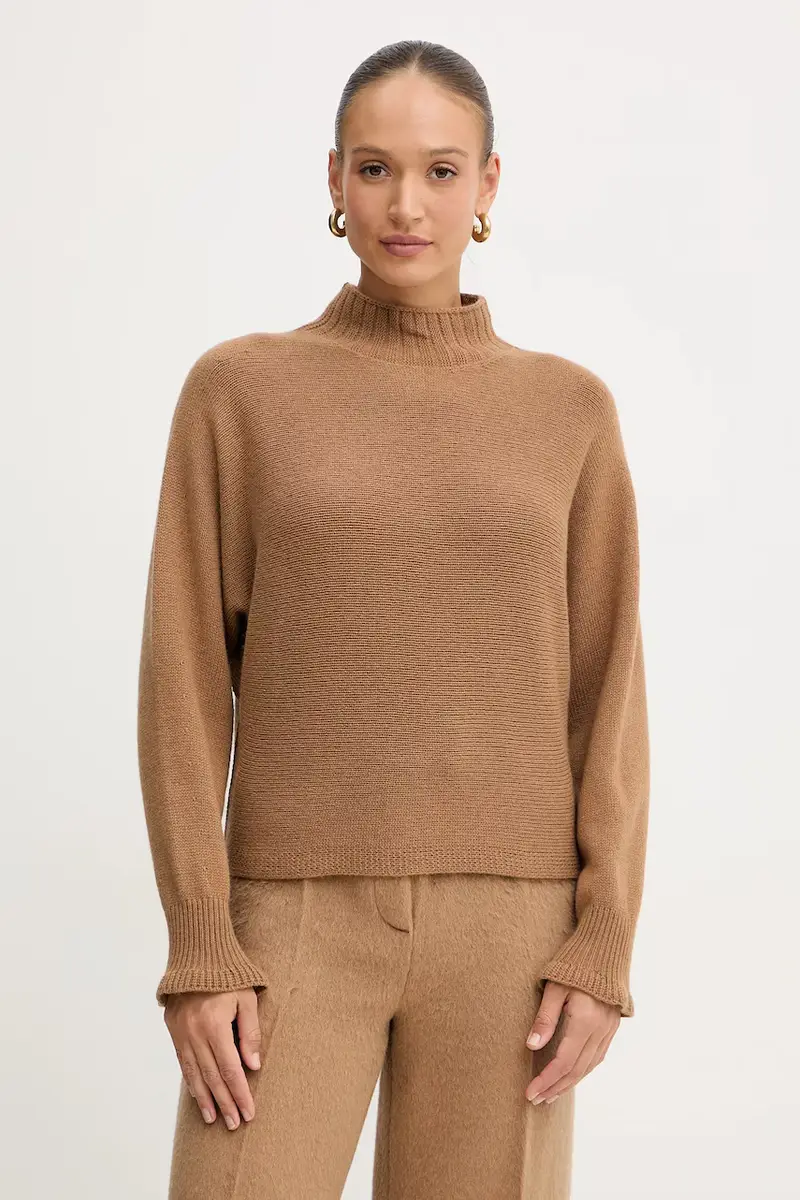 maglione con lana Marrone