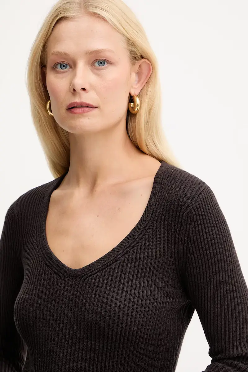 maglione con lana Marrone miniatura 4