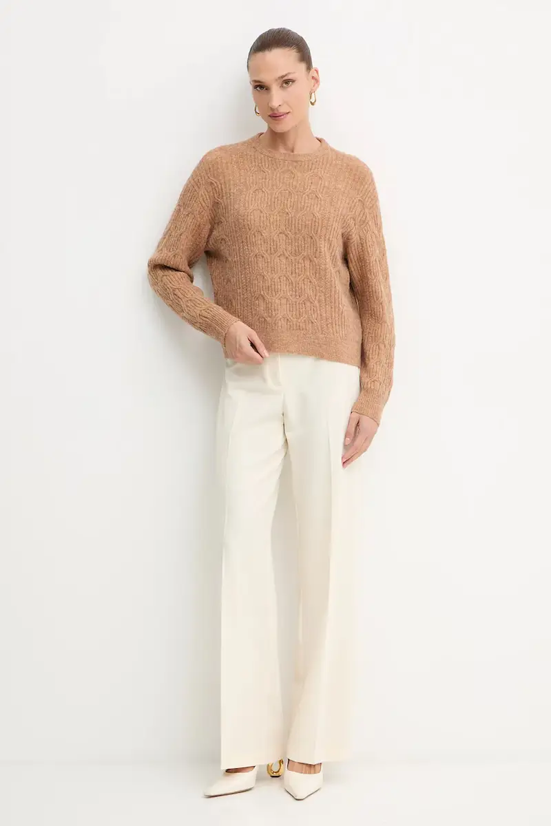 maglione con lana Marrone miniatura 2