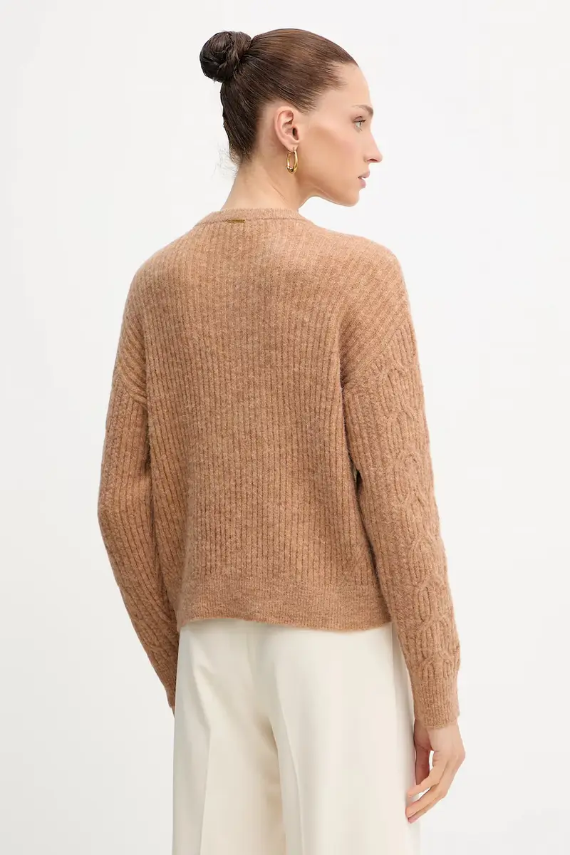 maglione con lana Marrone miniatura 3