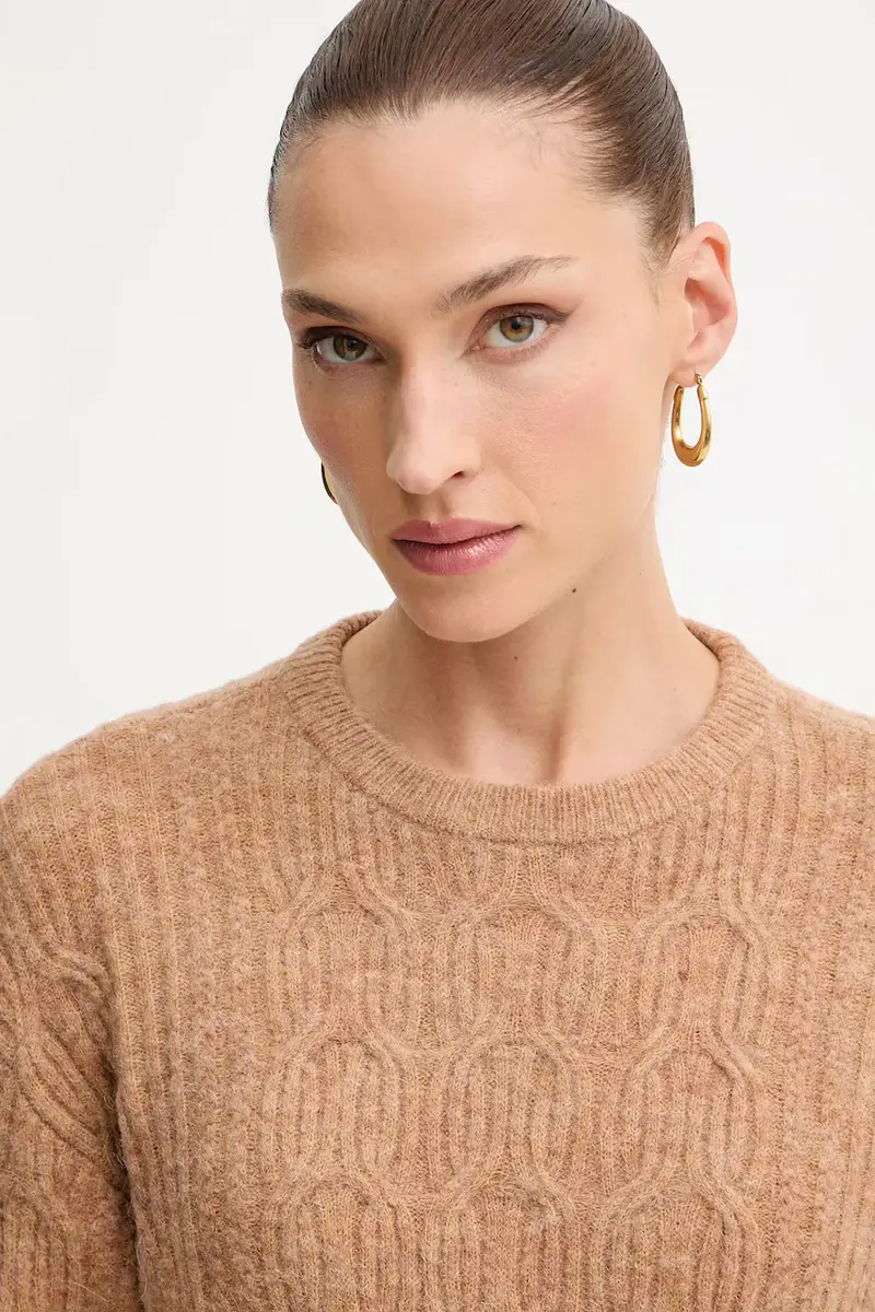 maglione con lana Marrone miniatura 4