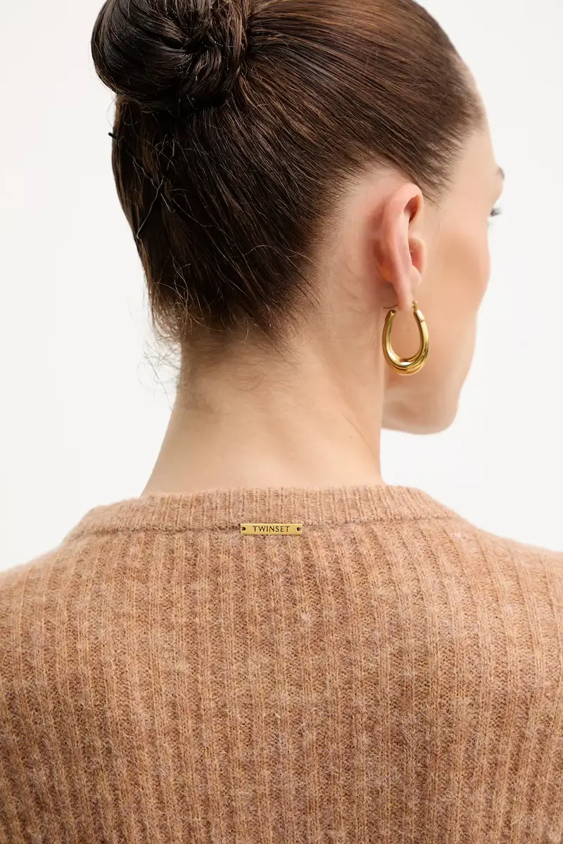 maglione con lana Marrone miniatura 5