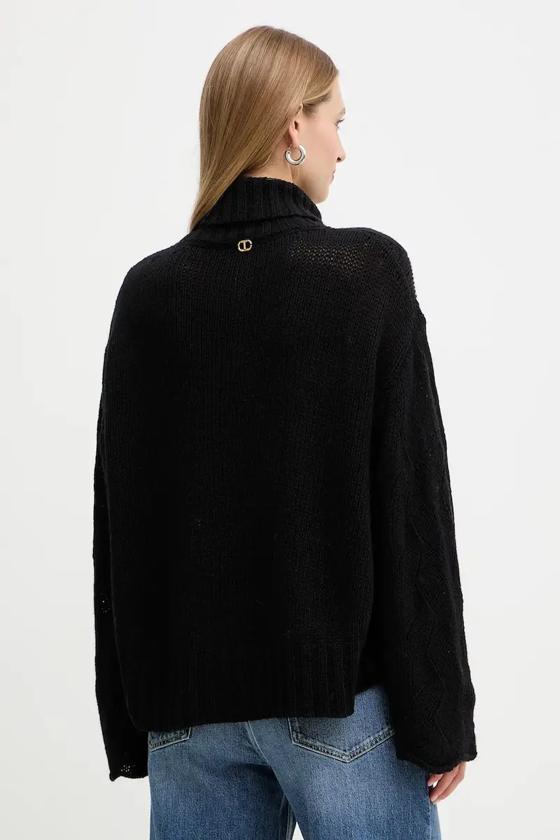 maglione con lana Nero miniatura 3