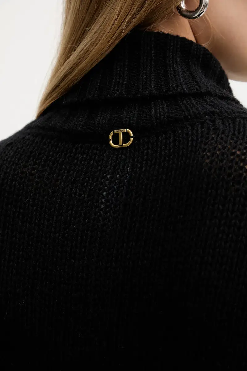 maglione con lana Nero miniatura 5