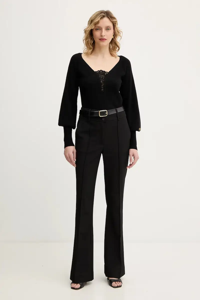 maglione con lana Nero miniatura 2