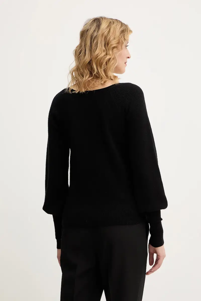 maglione con lana Nero miniatura 3