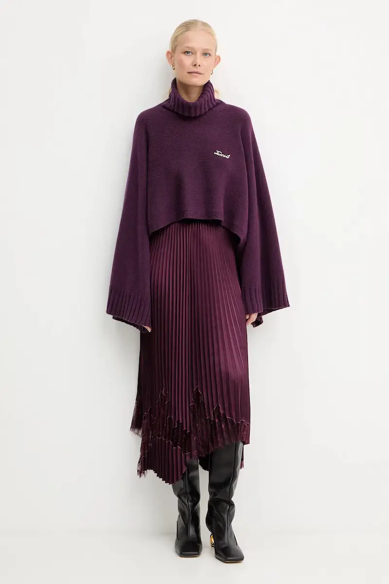 maglione con lana Violetto miniatura 2