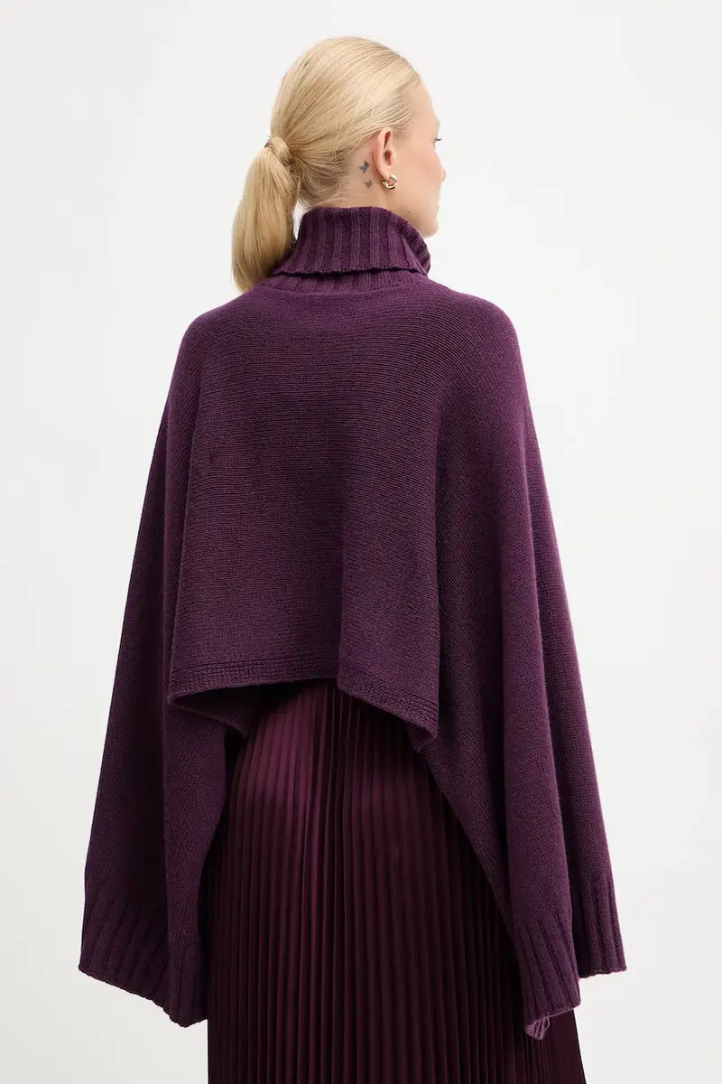 maglione con lana Violetto miniatura 3