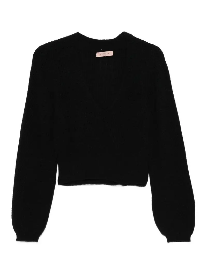 Maglione Con Scollo A V Nero
