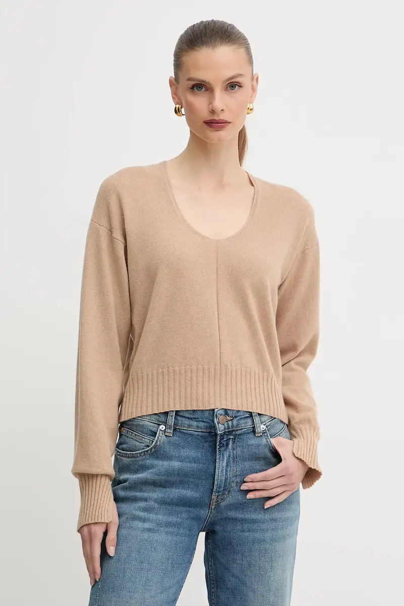 maglione in cachemirie Beige