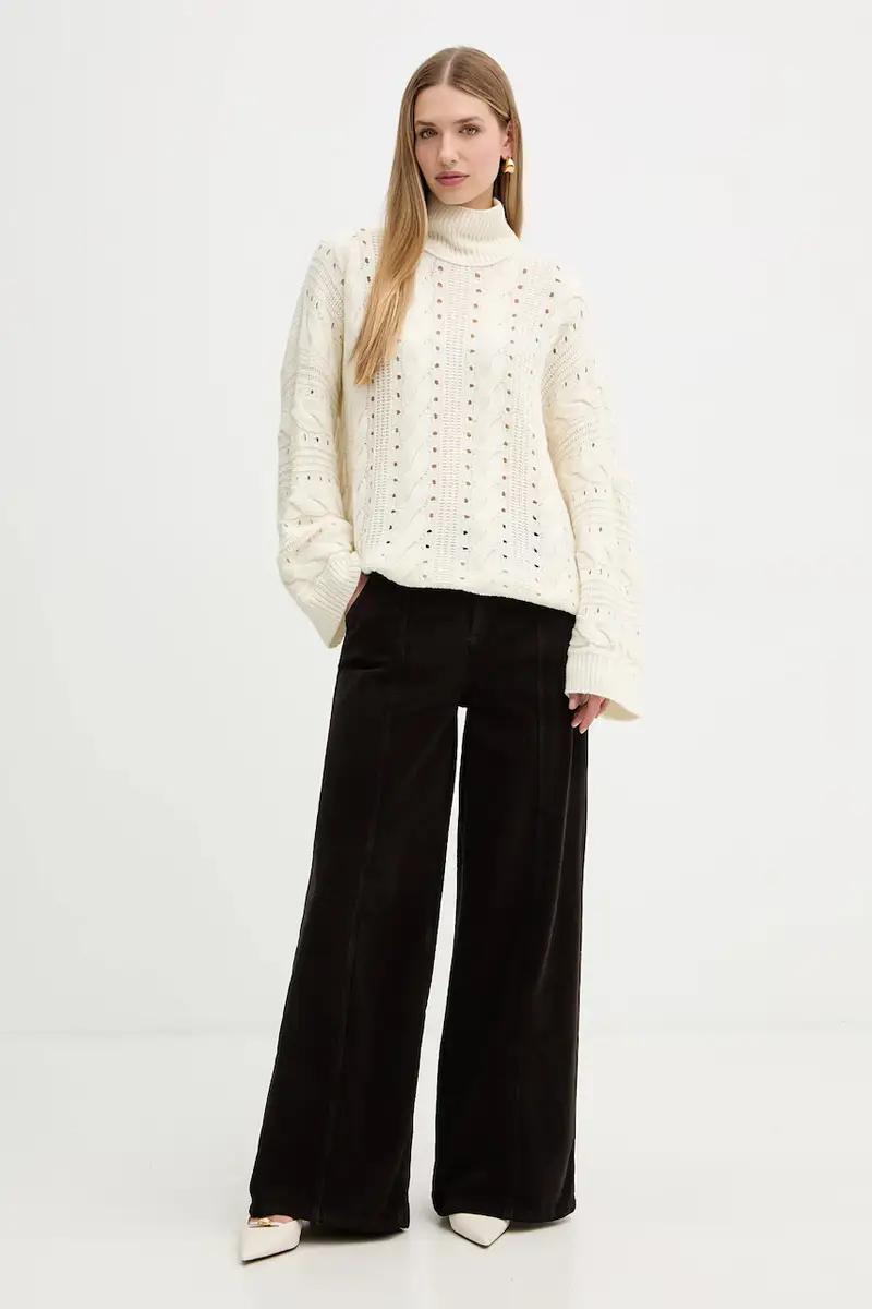 maglione in lana Beige miniatura 2