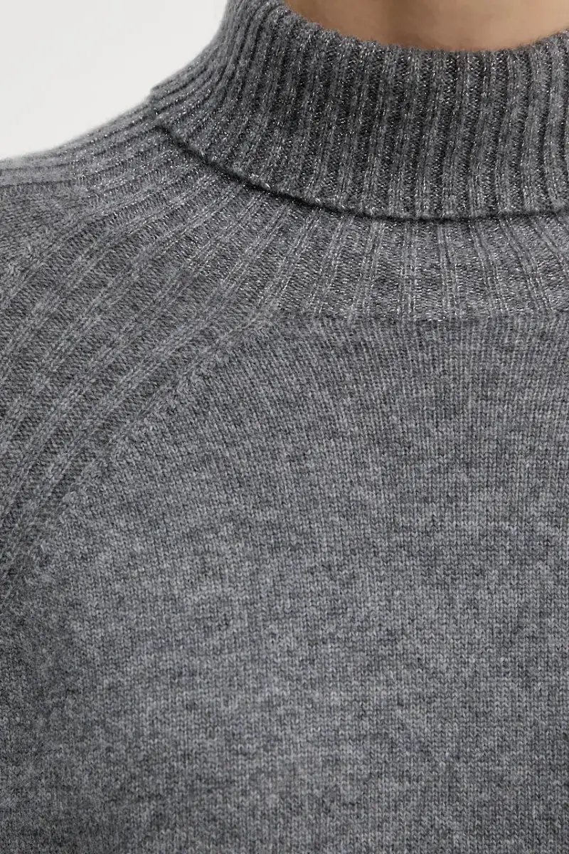 maglione in lana Grigio miniatura 5