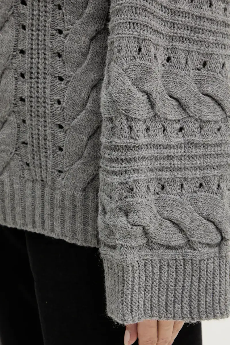 maglione in lana Grigio miniatura 5