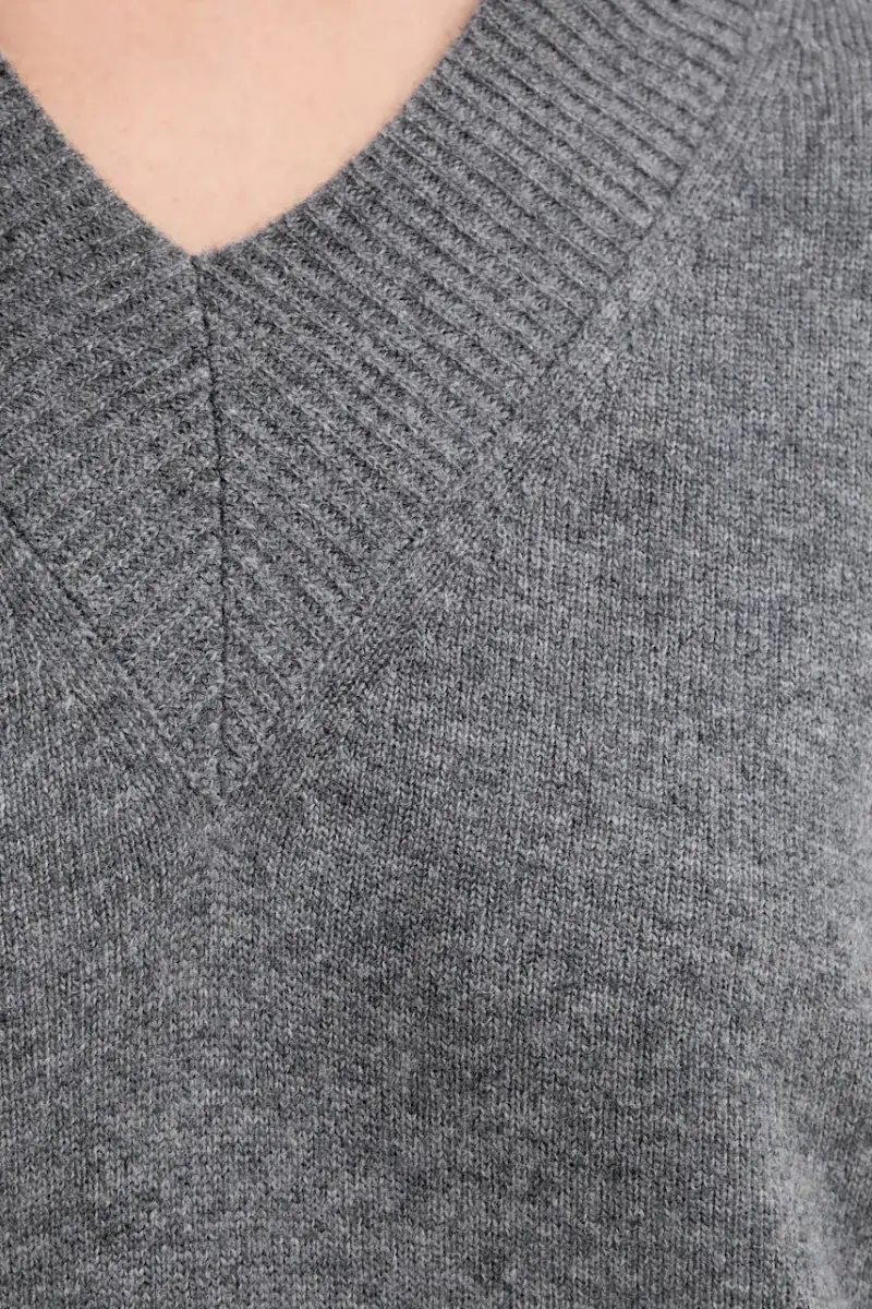 maglione in lana Grigio miniatura 5