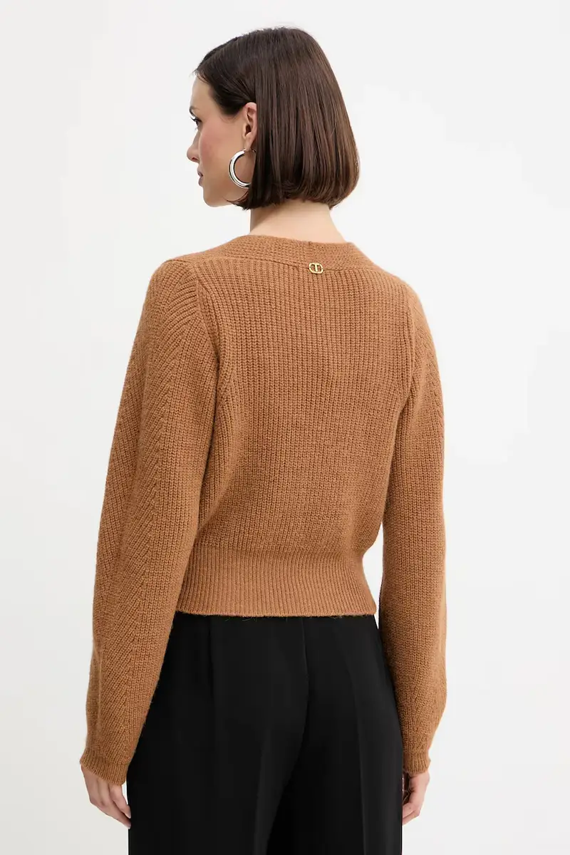 maglione in lana Marrone miniatura 3