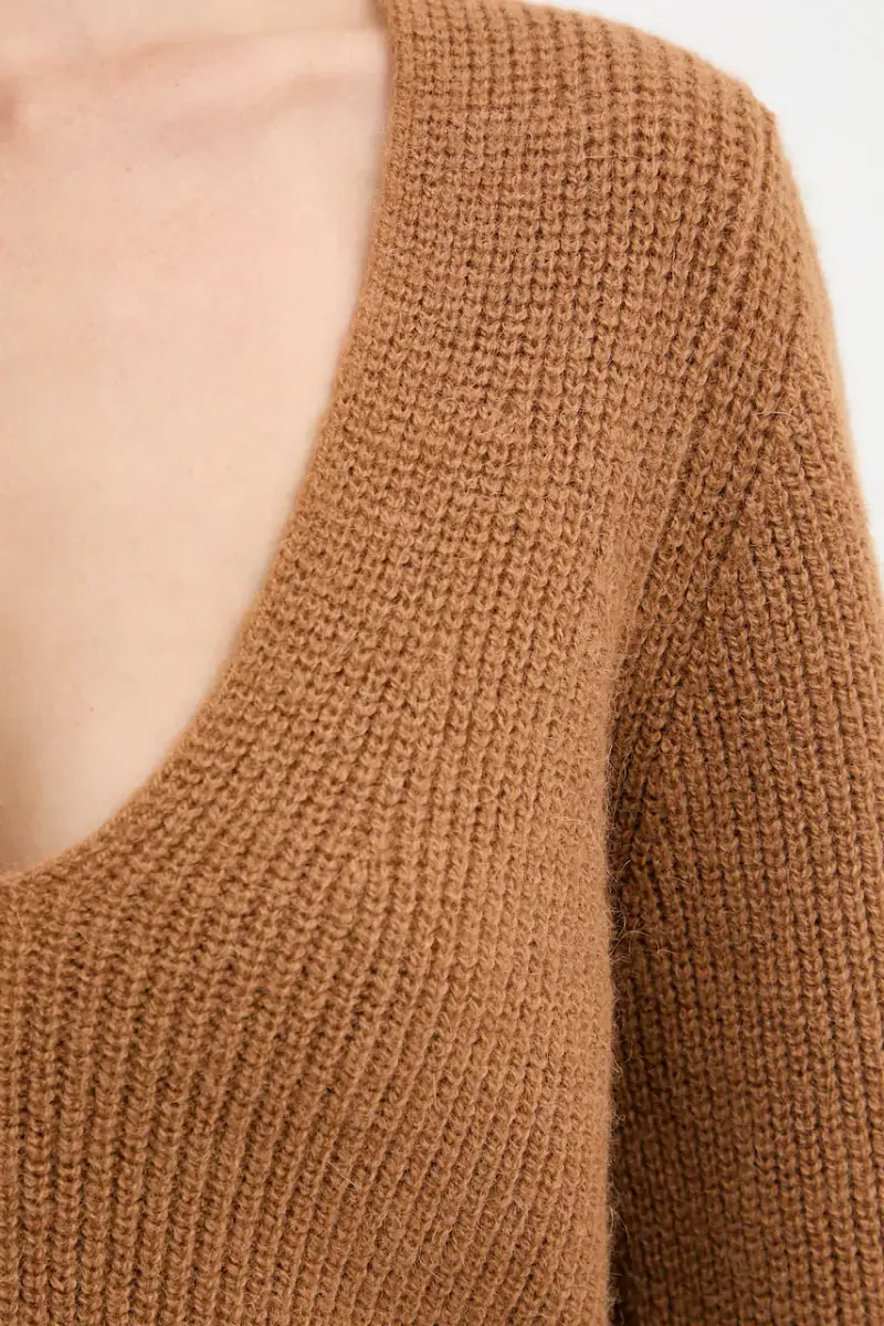 maglione in lana Marrone miniatura 5