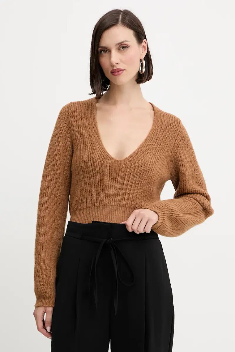 maglione in lana Marrone