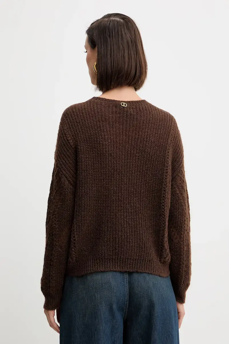 maglione in lana Marrone miniatura 3