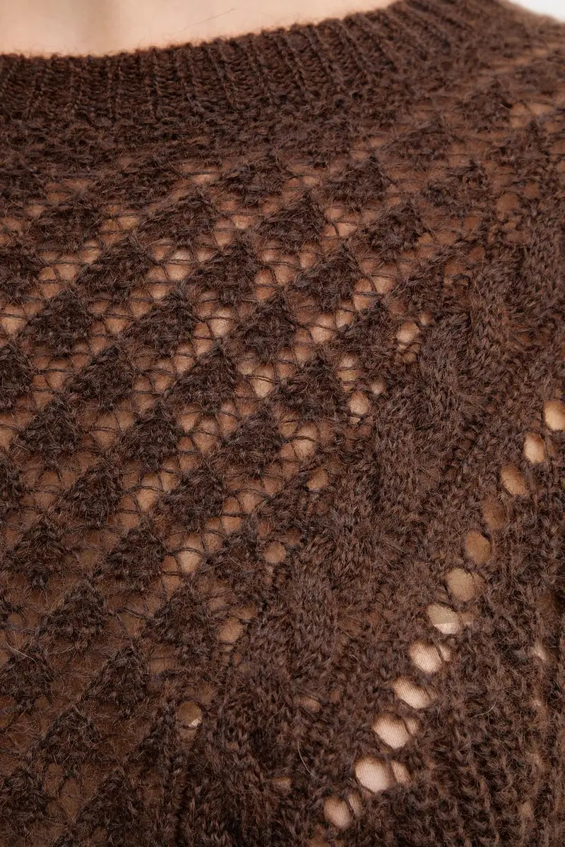 maglione in lana Marrone miniatura 5