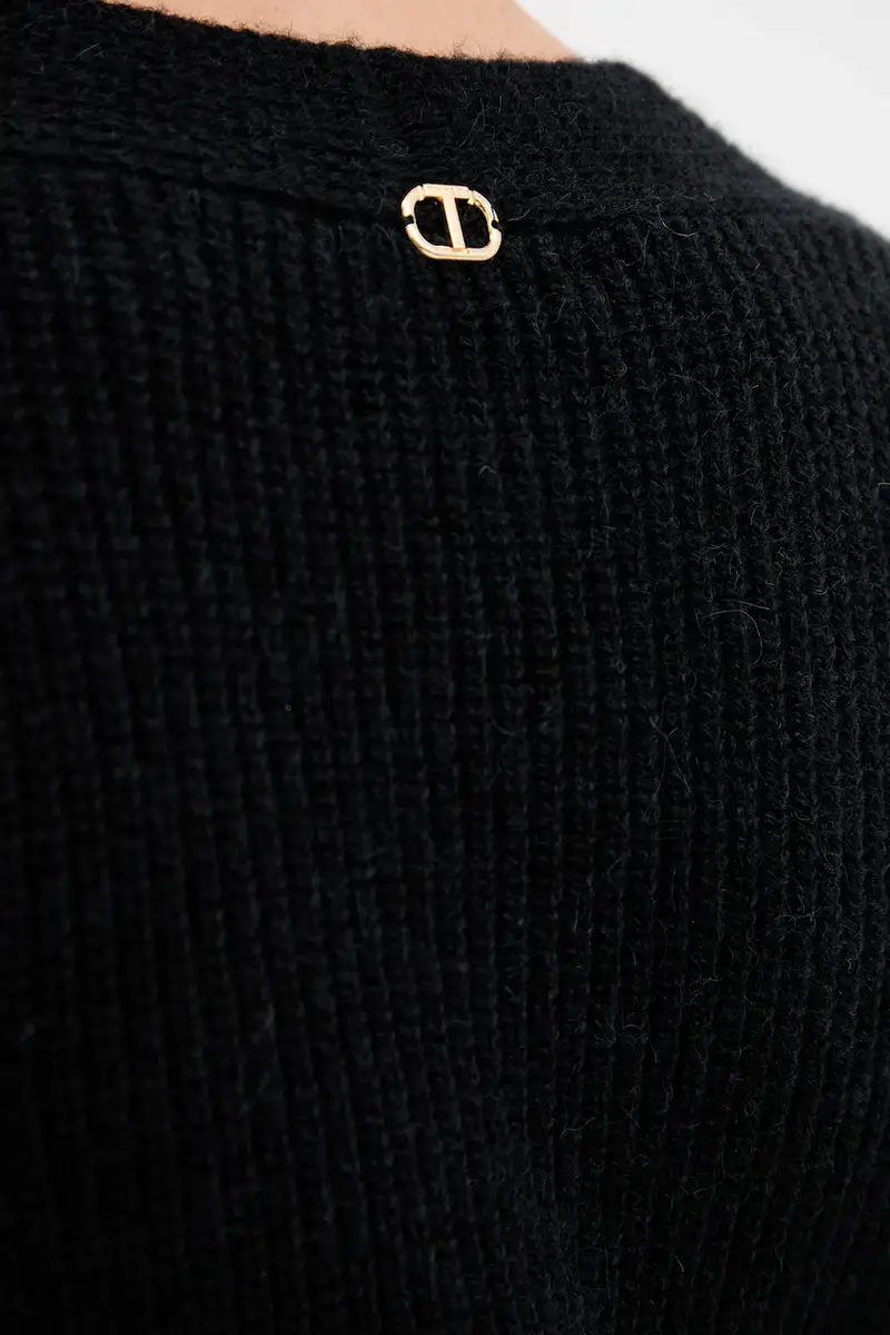 maglione in lana Nero miniatura 5