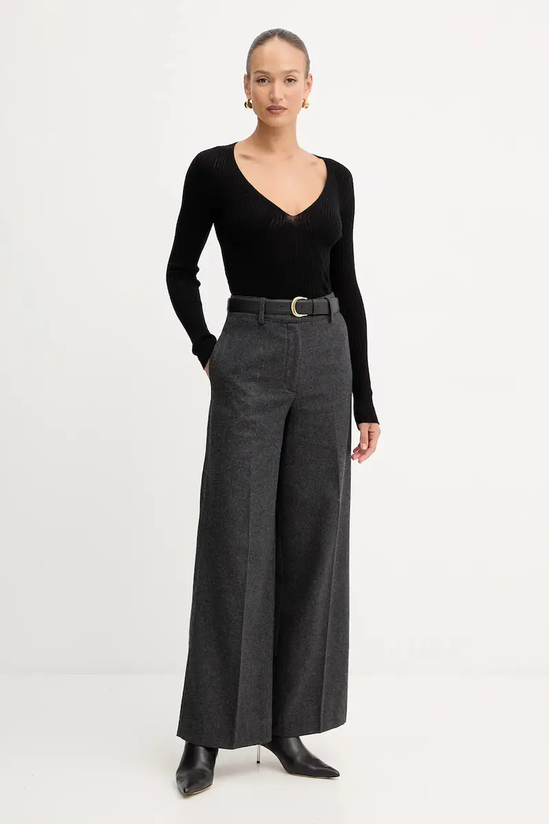 maglione in lana Nero miniatura 2