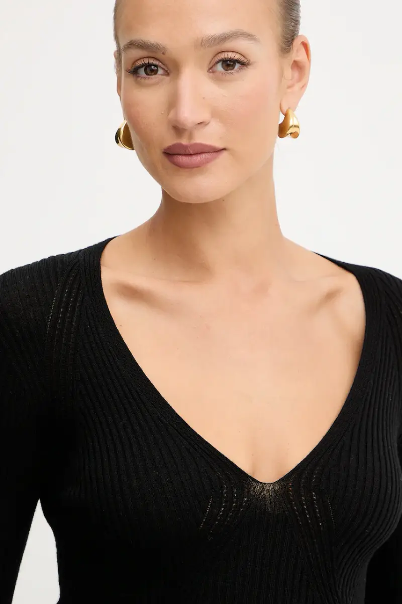 maglione in lana Nero miniatura 4